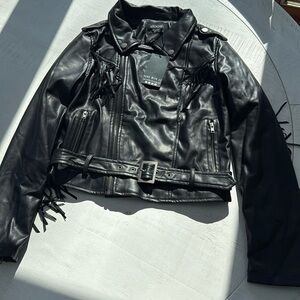 Black fringe jacket size M